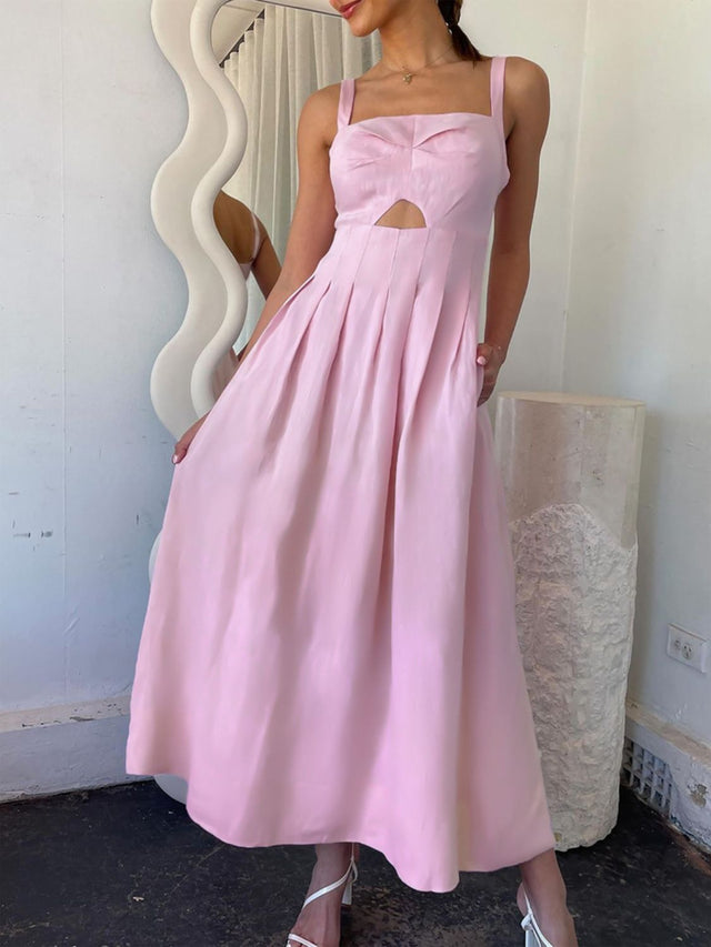 Devine Cutout Square Neck Cami Dress.