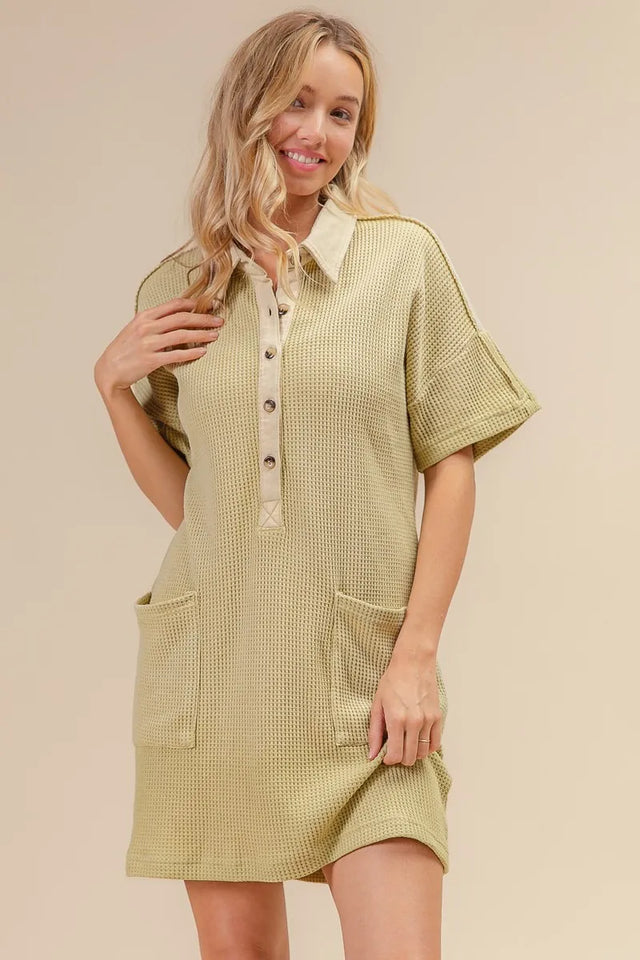 Bibi Dip Dye Mineral Washed Knit Dress.