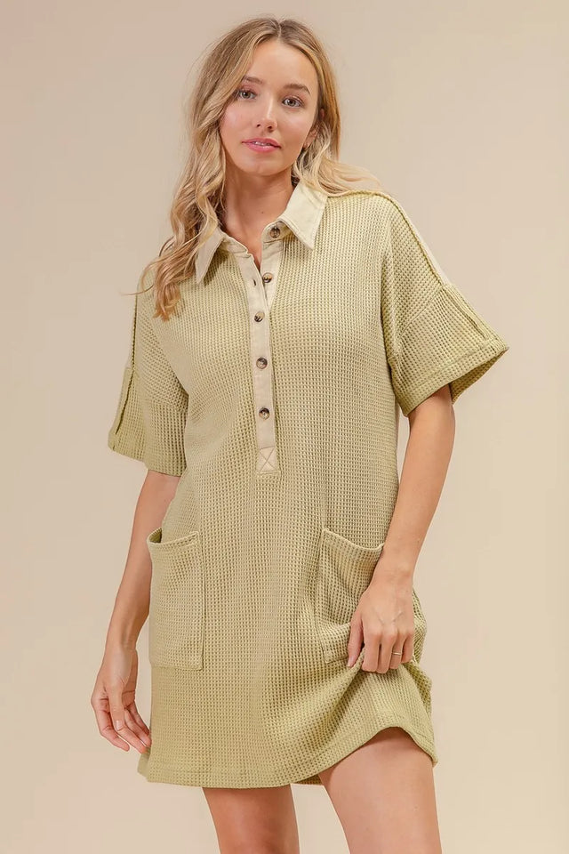 Bibi Dip Dye Mineral Washed Knit Dress.