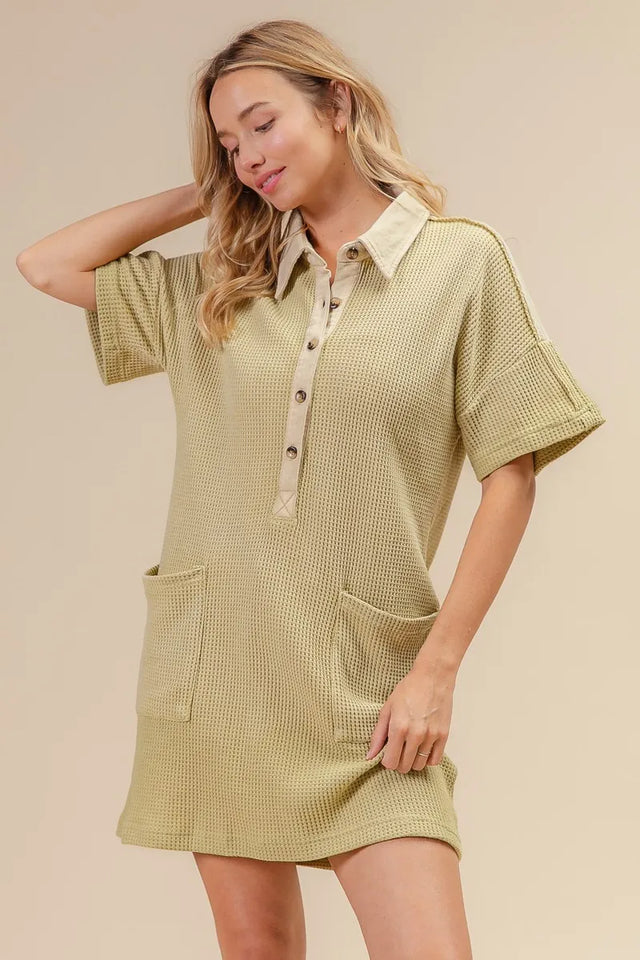 Bibi Dip Dye Mineral Washed Knit Dress.