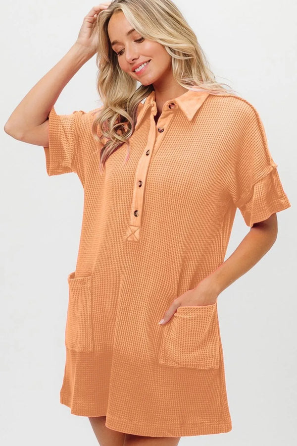 Bibi Dip Dye Mineral Washed Knit Dress.