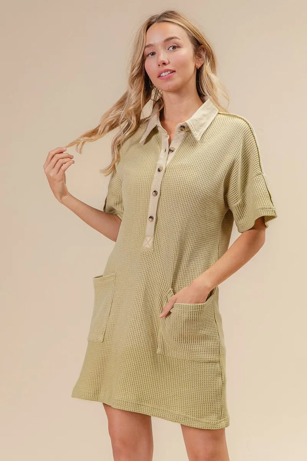 Bibi Dip Dye Mineral Washed Knit Dress.