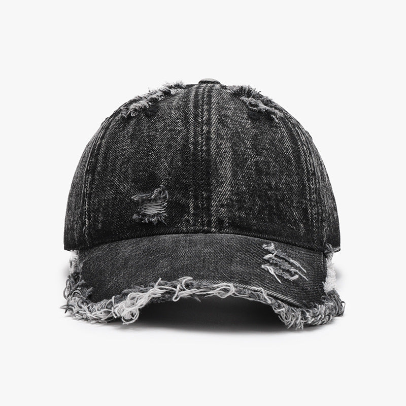Distressed Cotton Adjustable Baseball Cap