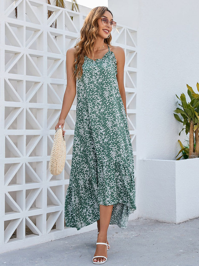 Ditsy Floral Scoop Neck Midi Cami Dress.