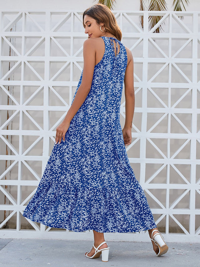 Ditsy Floral Scoop Neck Midi Cami Dress.