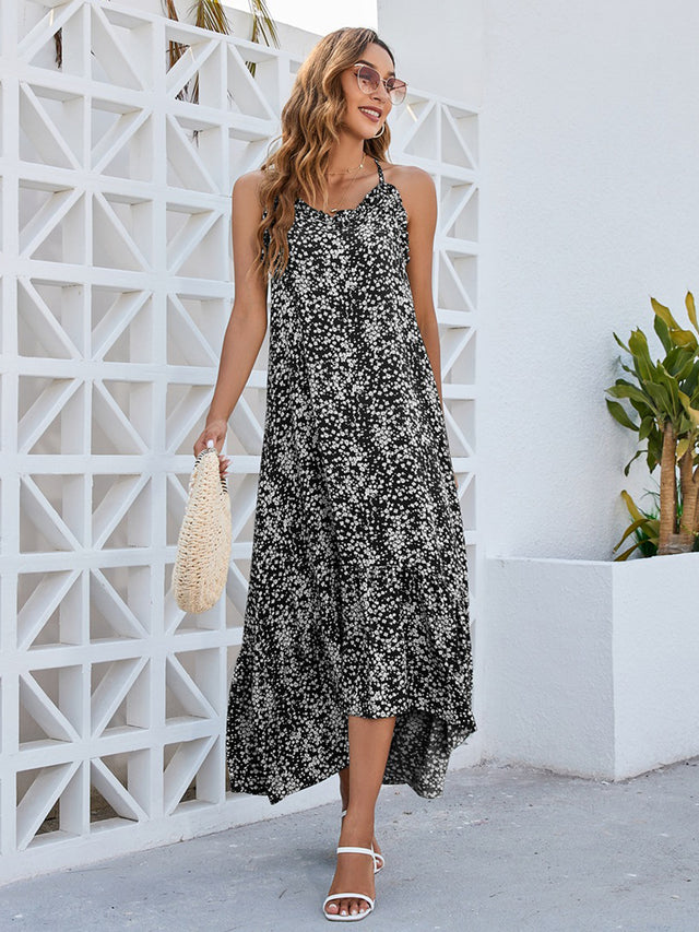 Ditsy Floral Scoop Neck Midi Cami Dress.