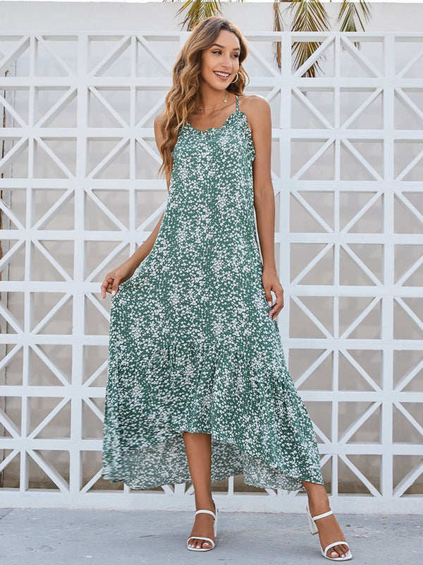Ditsy Floral Scoop Neck Midi Cami Dress.