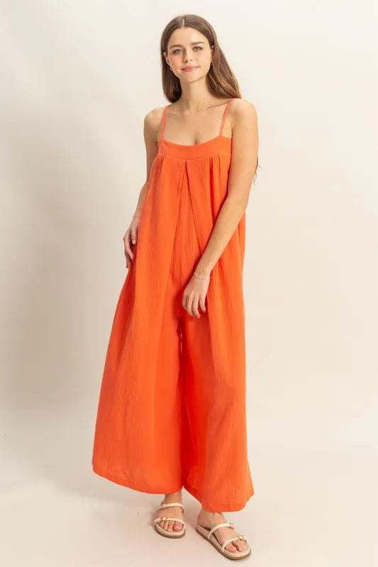 Double Gauze Super Flowy Cami Jumpsuit