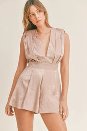 Striped Round Neck Wide Leg Jumpsuit.