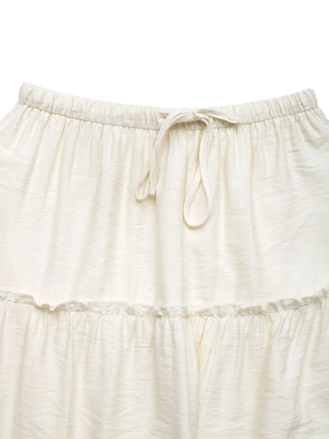 Drawstring Frill Tiered Skirt.