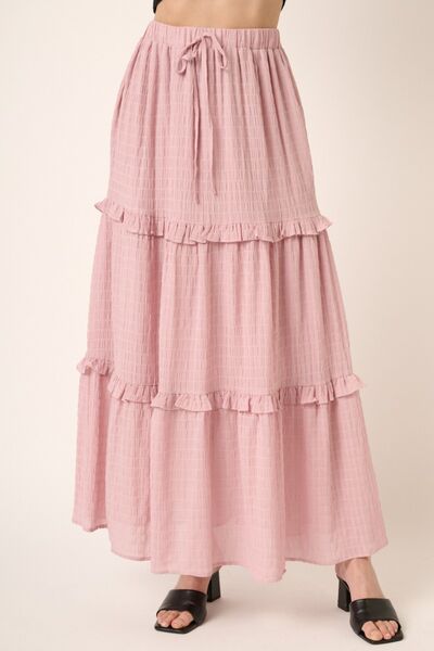 Mittoshop Drawstring High Waist Frill Skirt.