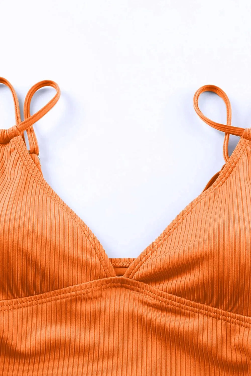 Drawstring Plunge One-Piece Swimwear.