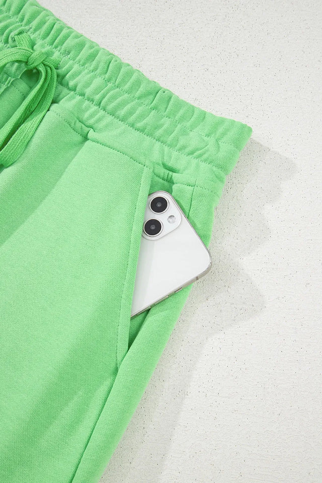 Drawstring solid mini skort.