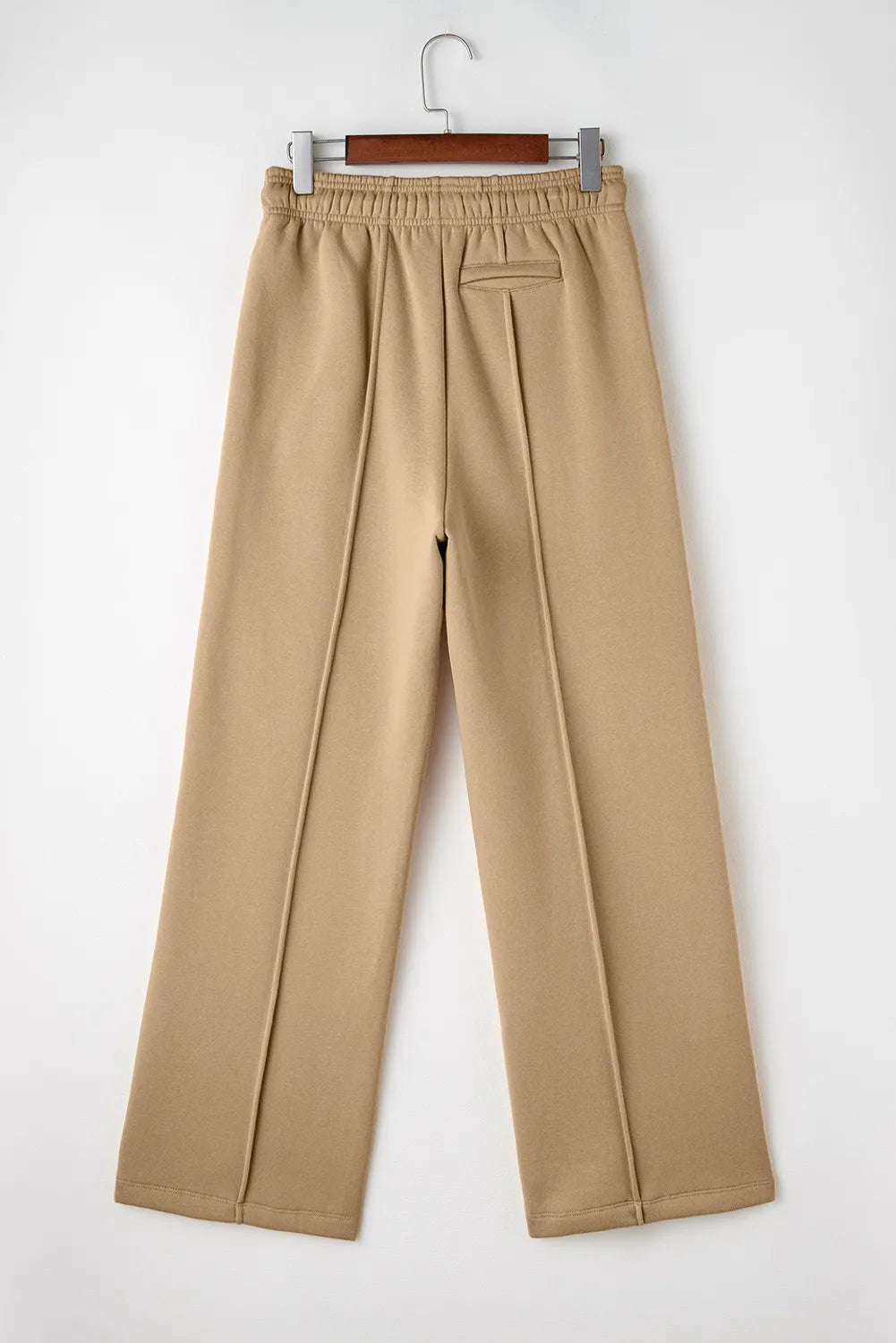 Drawstring wide leg pants with pockets, opaque.
