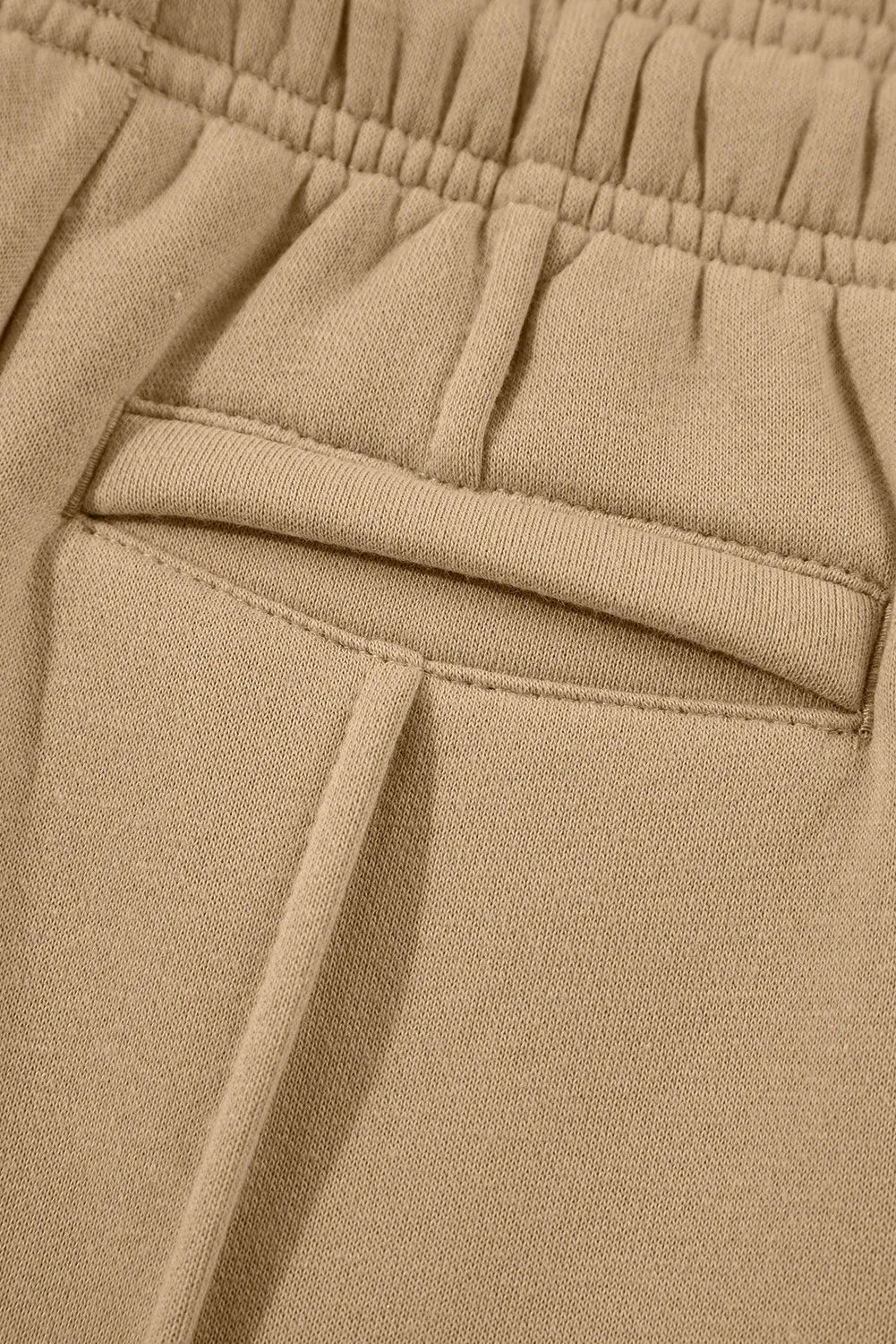 Drawstring wide leg pants with pockets, opaque.