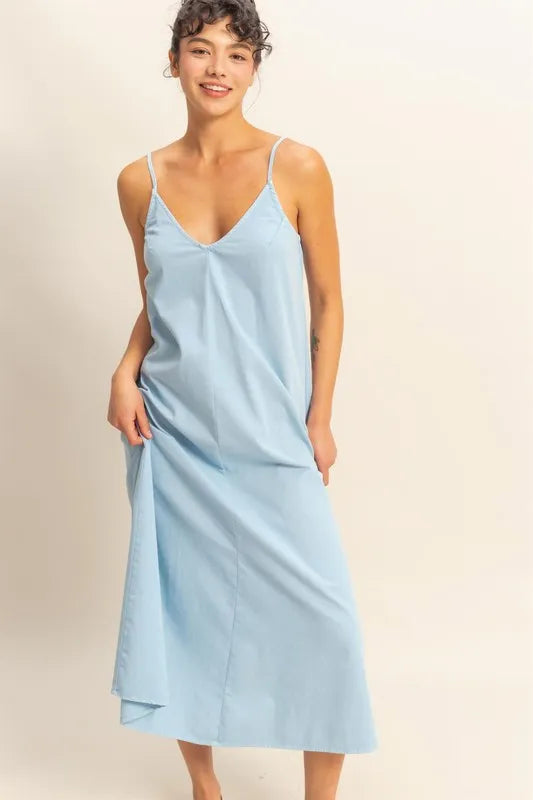 Hyfve Dyed V-Neck Loose Dress.