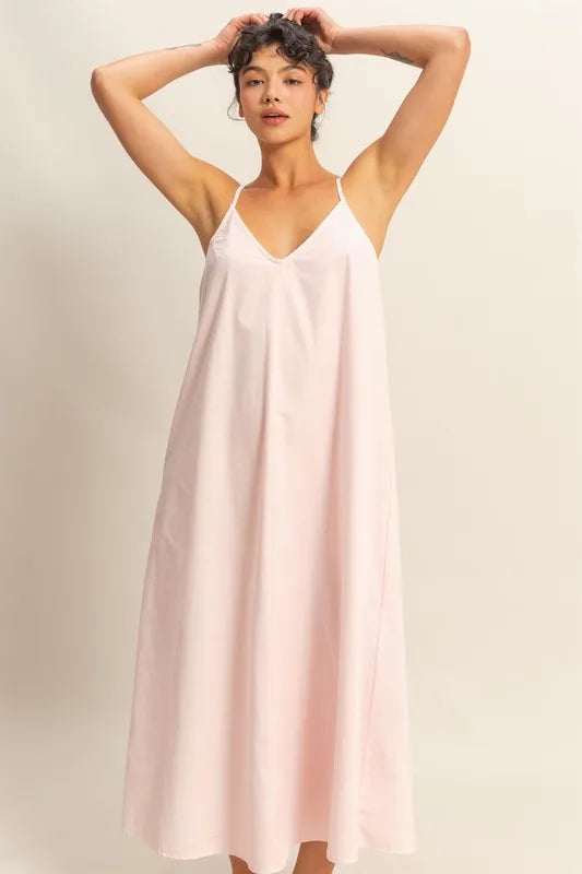 Hyfve Dyed V-Neck Loose Dress.