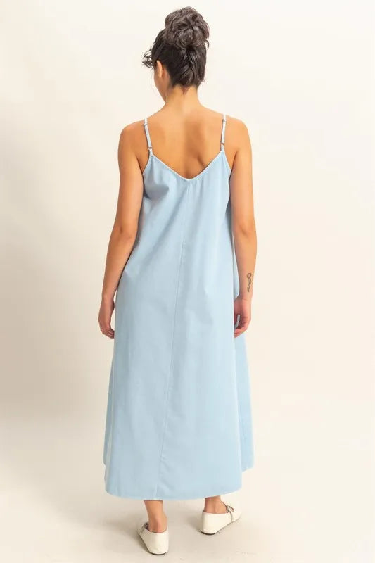 Hyfve Dyed V-Neck Loose Dress.