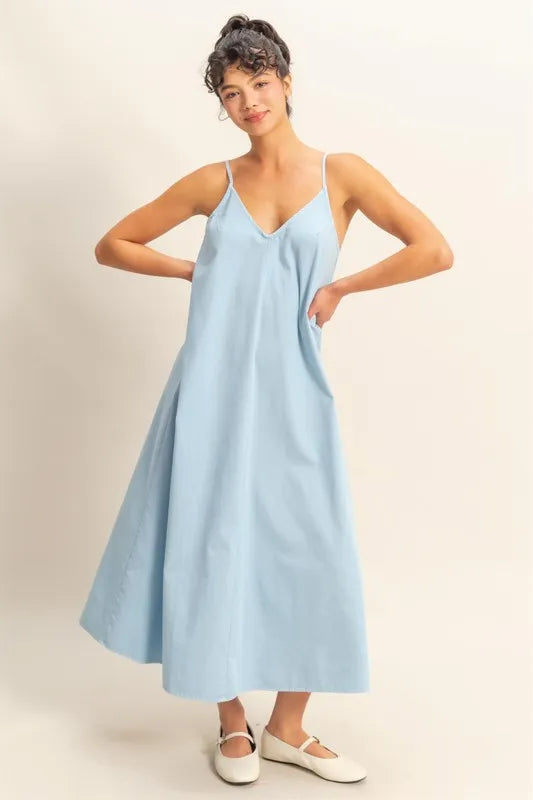 Hyfve Dyed V-Neck Loose Dress.