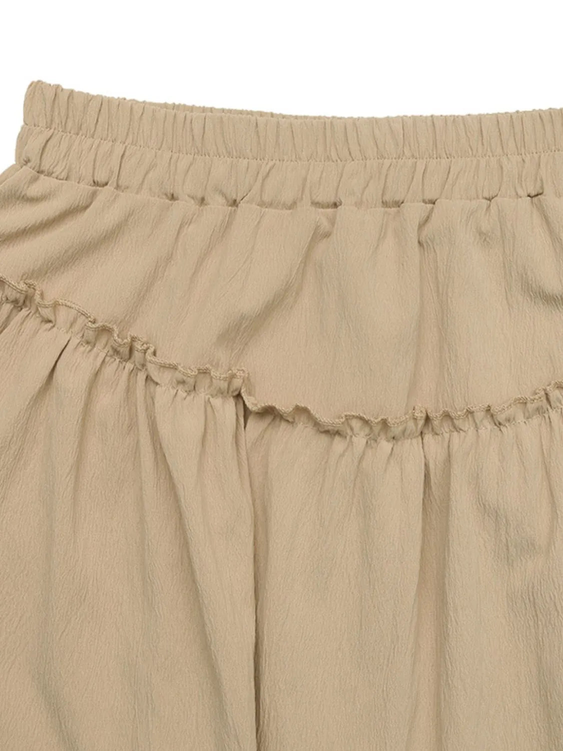 Elastic Waist Layered Skirt.