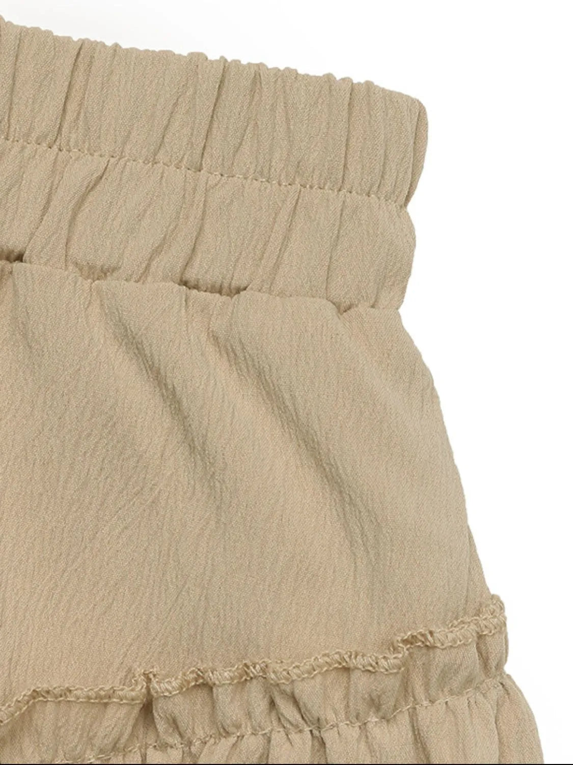 Elastic Waist Layered Skirt.
