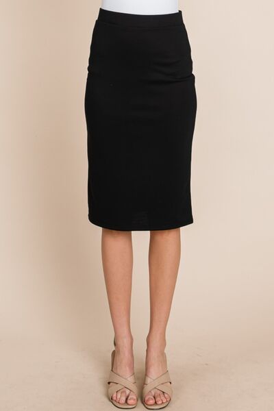 Bombom Elastic Waist Pencil Skirt.