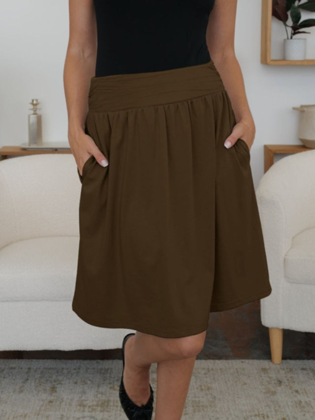 Fam Fam Elastic Waist Skirt with Pockets.