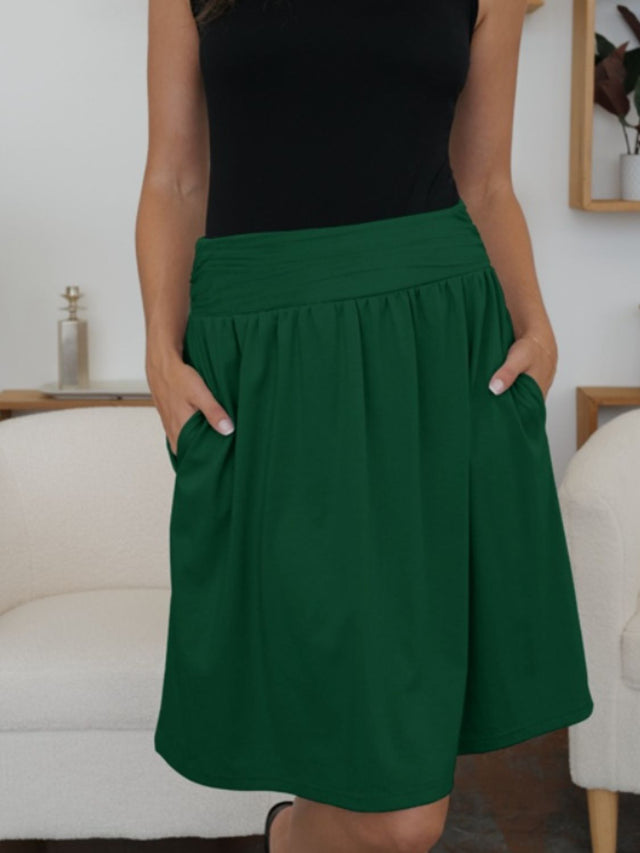 Fam Fam Elastic Waist Skirt with Pockets.