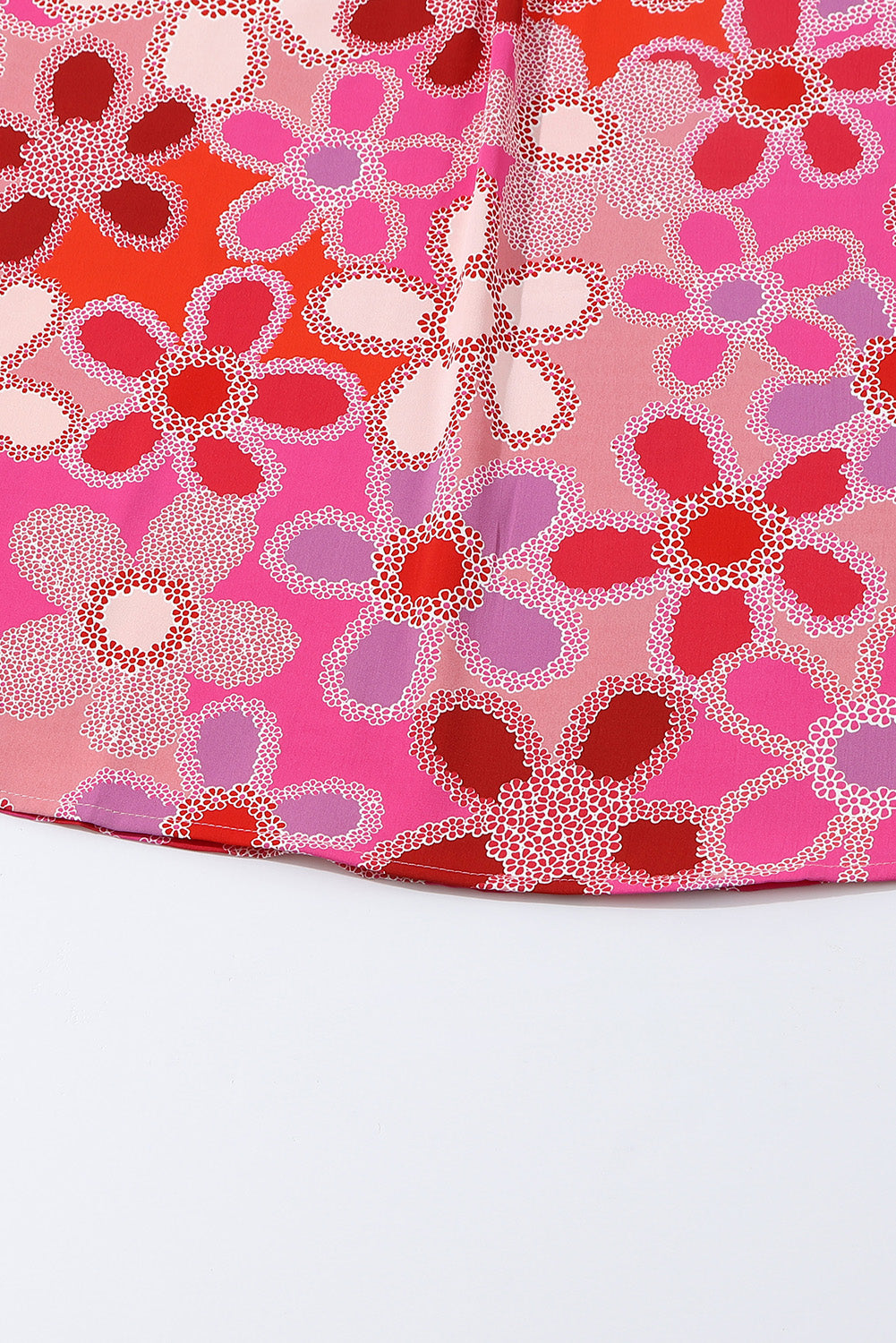 Embroidered detail floral ruffle cap sleeve blouse with frill.