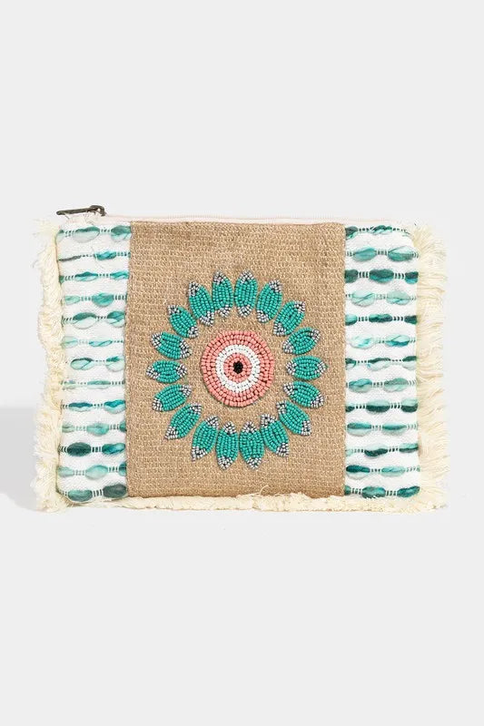 Evil Eye Fringe Cosmetic Bag