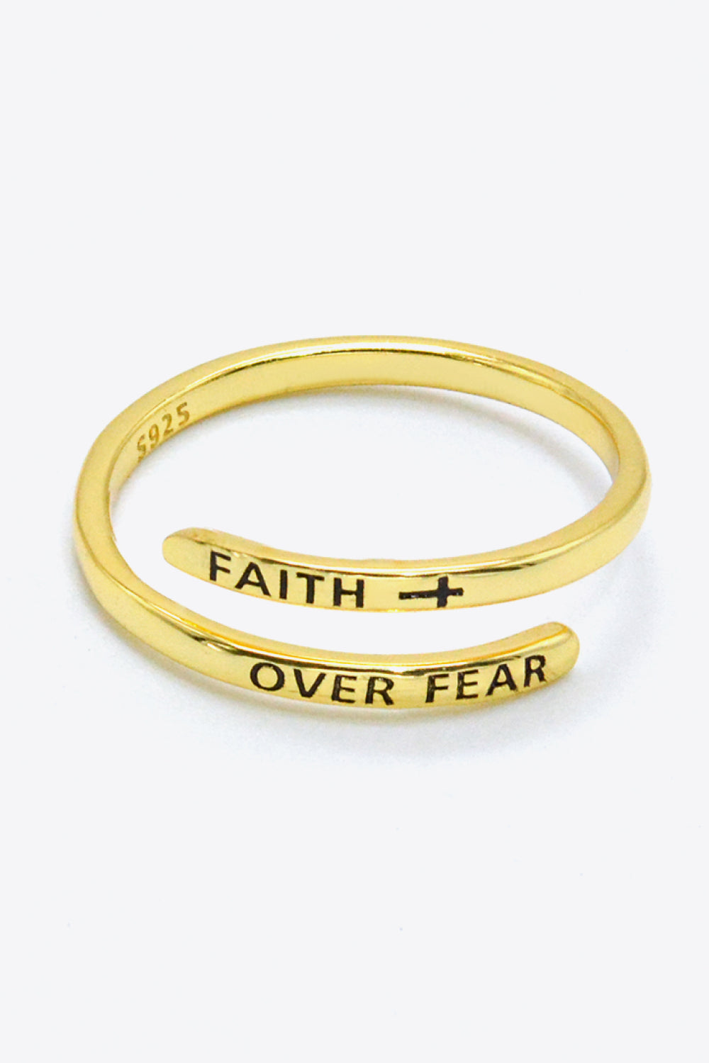 Faith Over Fear Bypass Ring