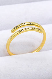 Faith Over Fear Bypass Ring