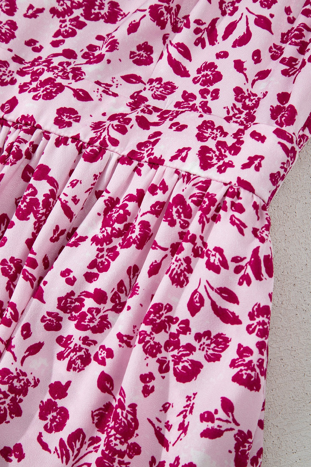 Floral Cutout Back Square Neck Maxi Dress.