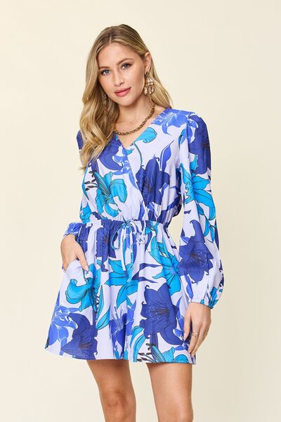 Button Detail Wide Leg Jumpsuit with Pockets.