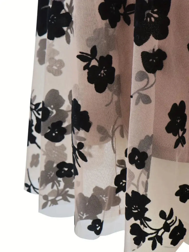 Floral Print High Waist Mini Skirt.