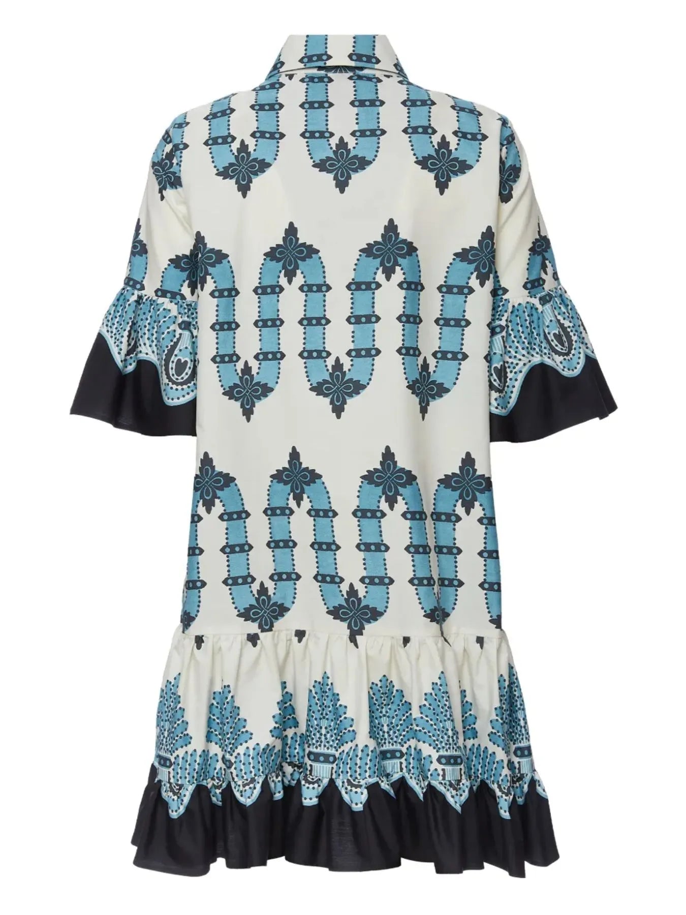 Floral Print Ruffle Sleeve Mini Dress.