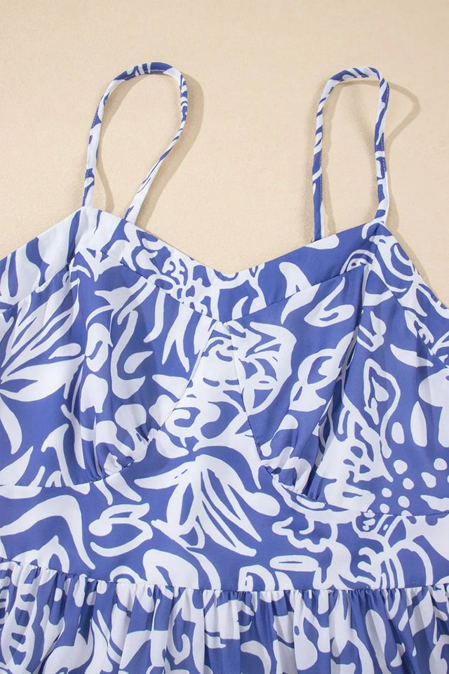 Perfee Floral Off-Shoulder Smocked Midi Dress.