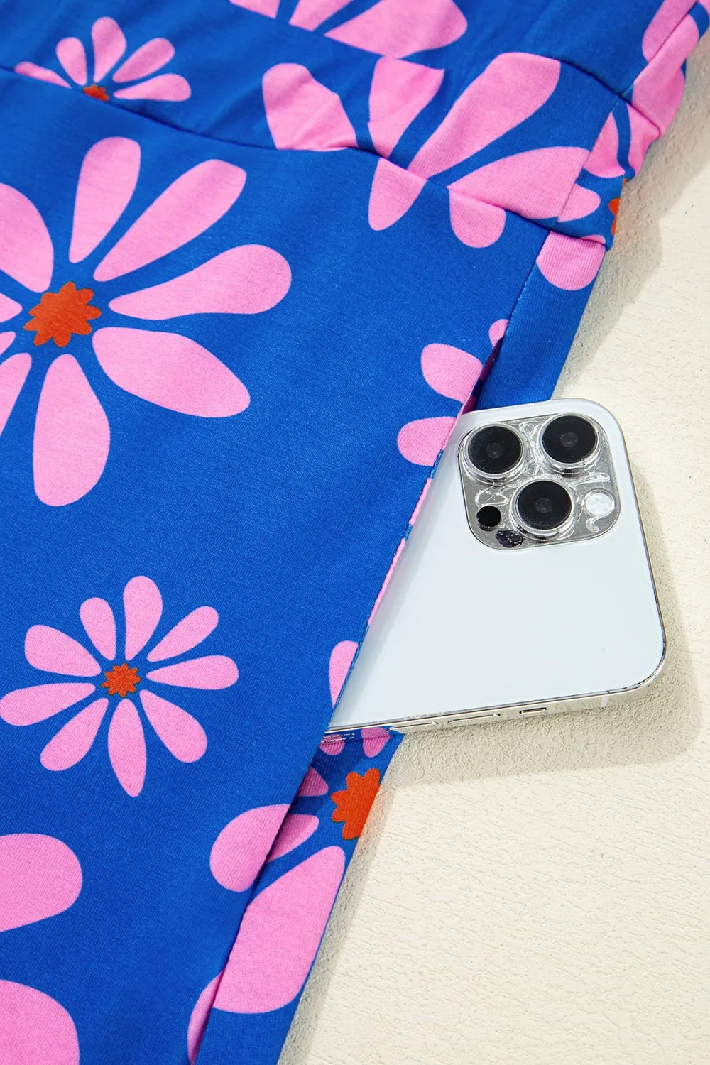 Floral Print Zip Collar Drawstring Summer Mini Dress.