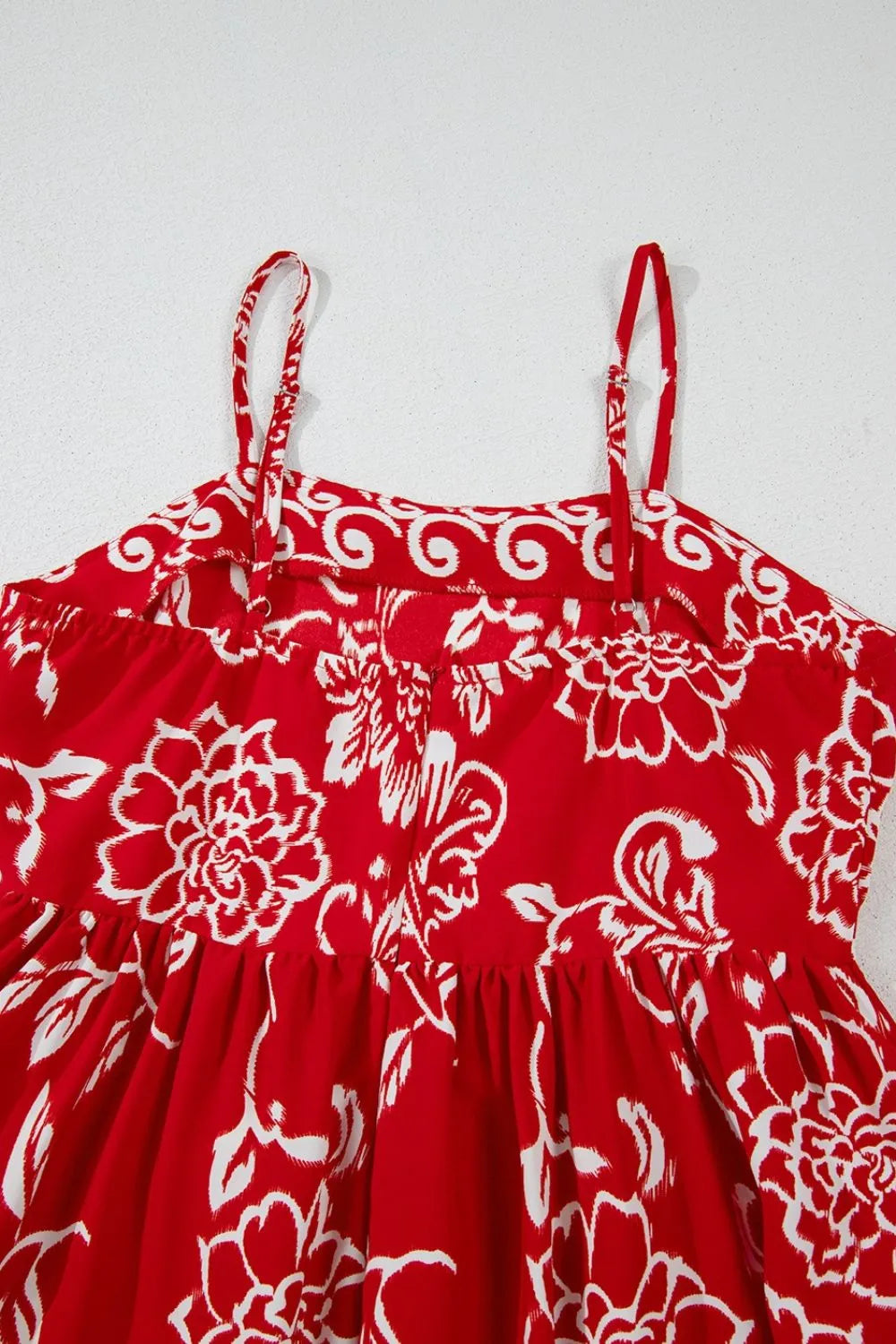 Floral Printed Spaghetti Strap Empire Waist Maxi Dress.