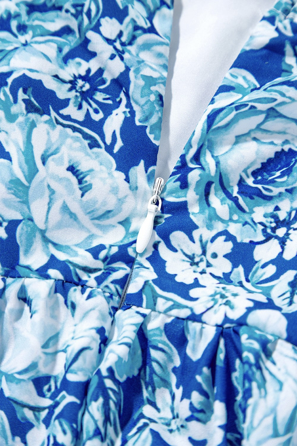 Floral Puff Sleeve Babydoll Mini Dress.