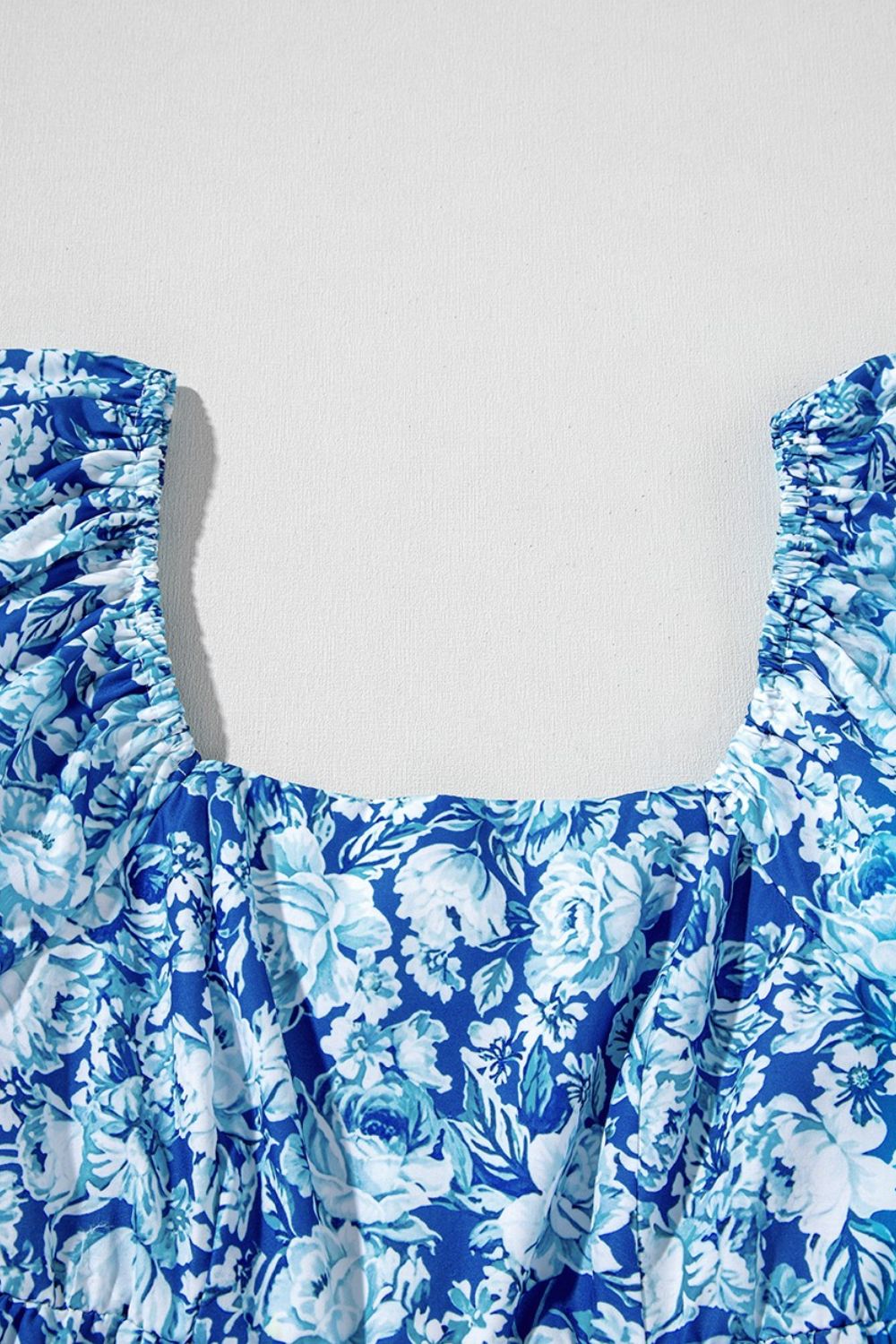 Floral Puff Sleeve Babydoll Mini Dress.