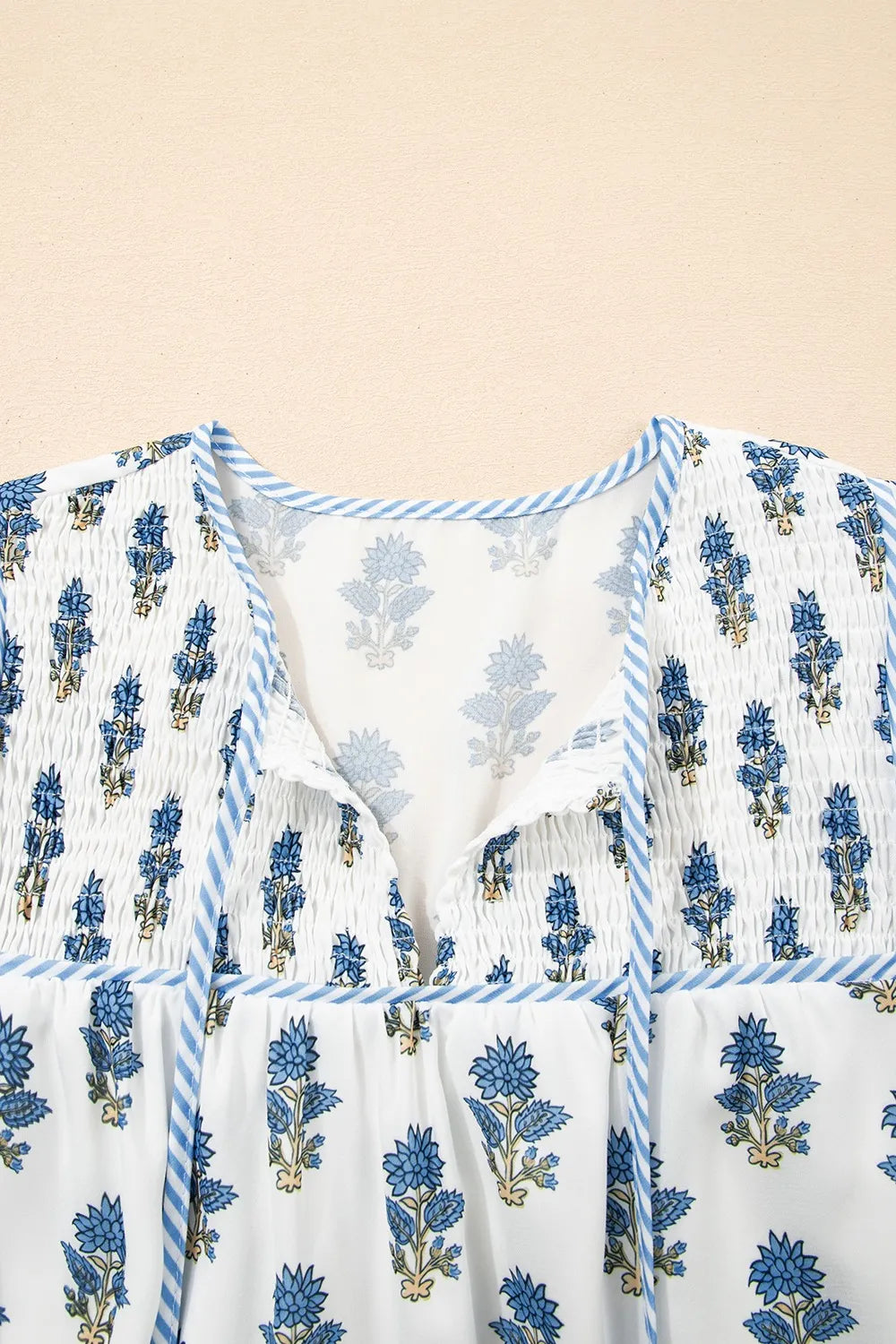 Floral Puff Sleeve Mini Dress with Pockets.