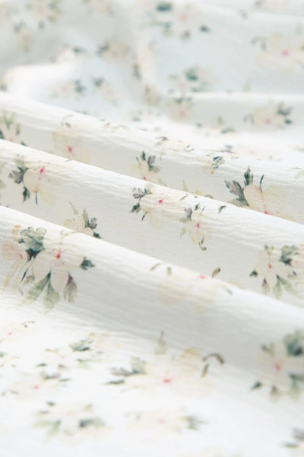 Floral Smocked Short Puff Sleeve Maxi Dress.