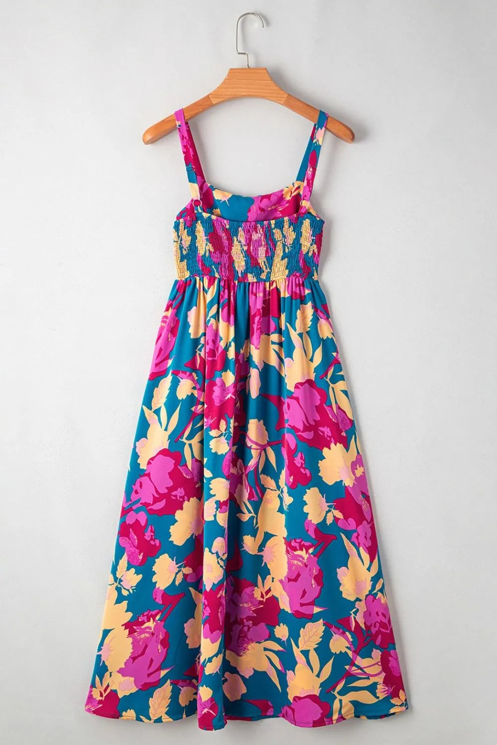 Floral Square Neck Cami Dress with Pockets.