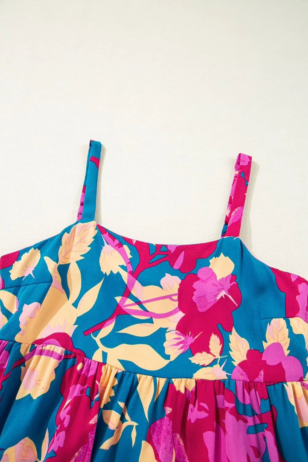 Floral Square Neck Cami Dress with Pockets.