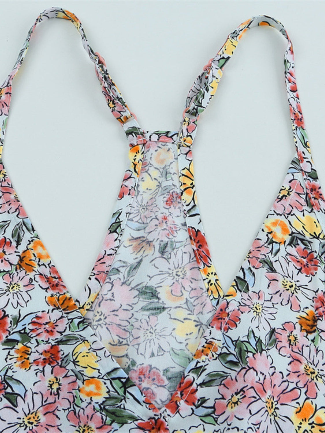 Floral surplice cami, opaque.