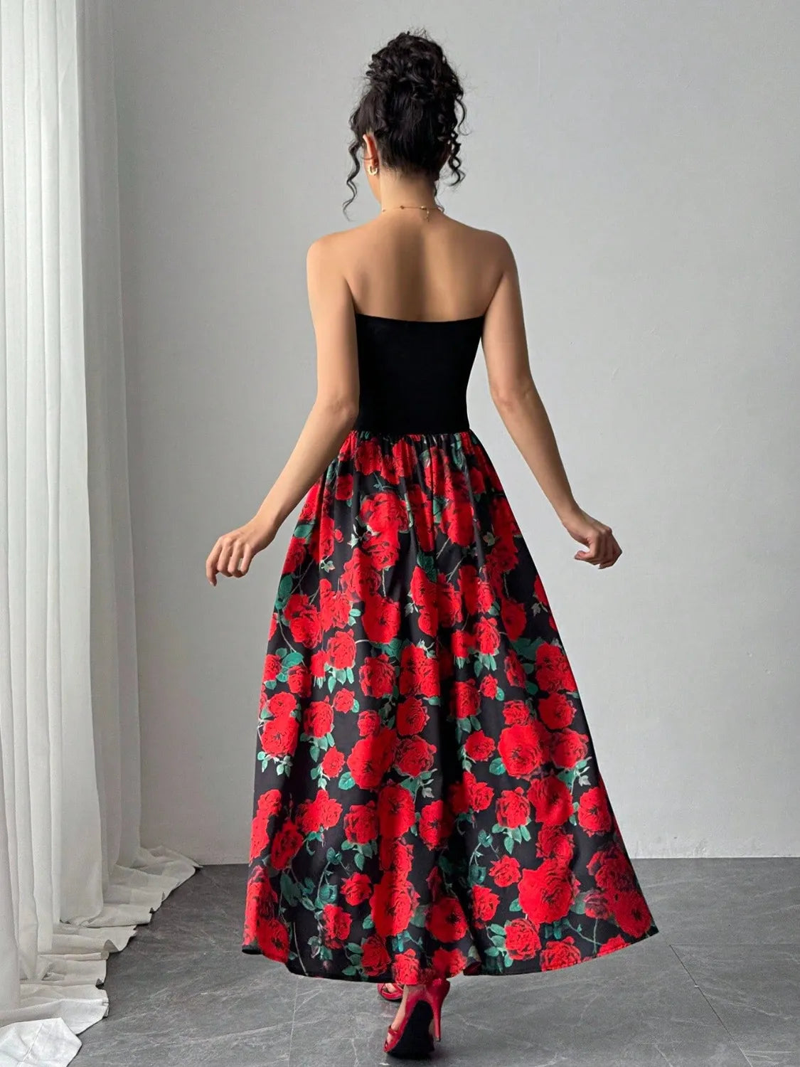 Floral Tube Maxi Dress.