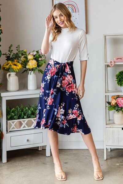 Reborn J Floral Wrap Ruffled Skirt.