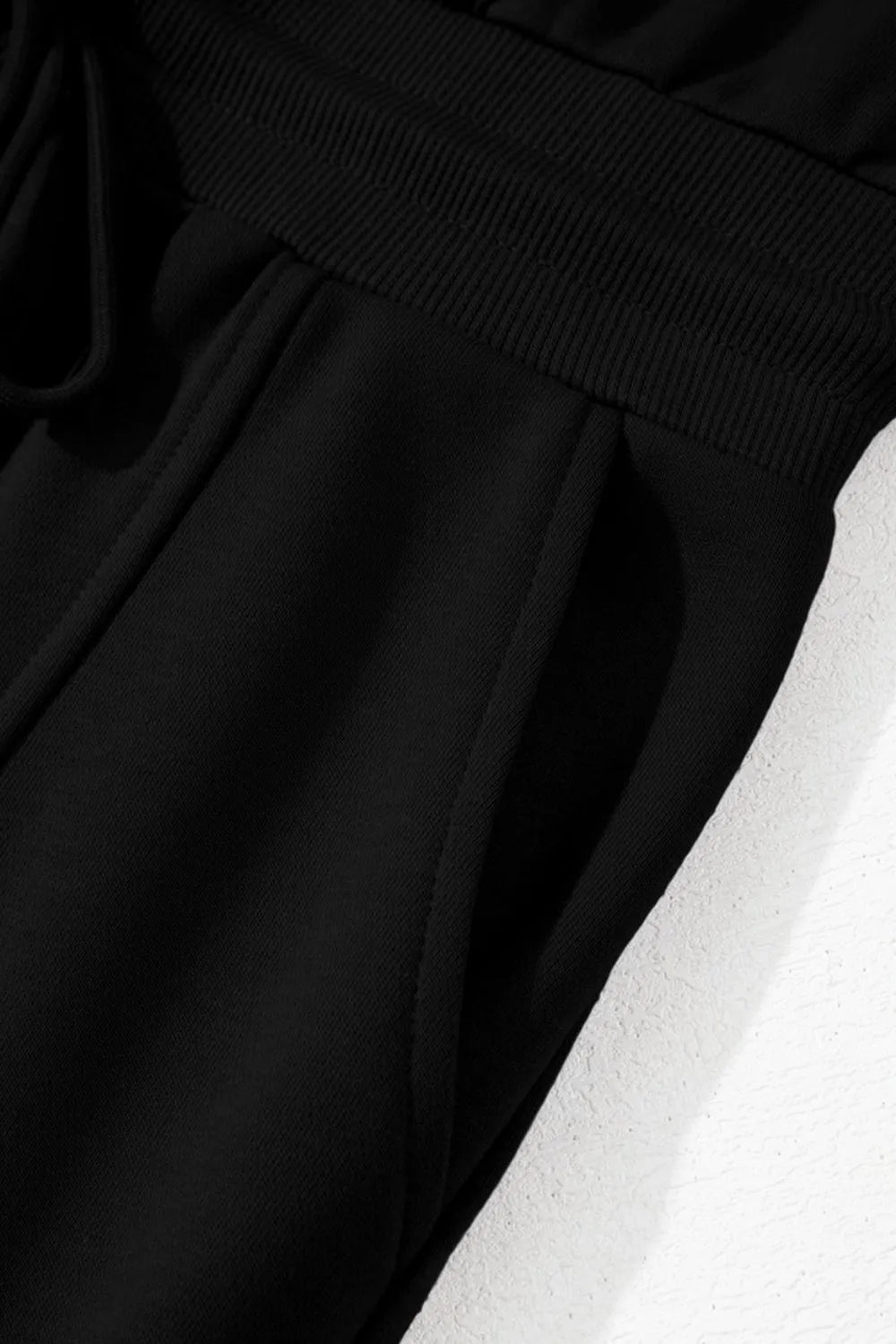 French Terry Zipped Collar Sleeveless Drawstring Waist Mini Dress.