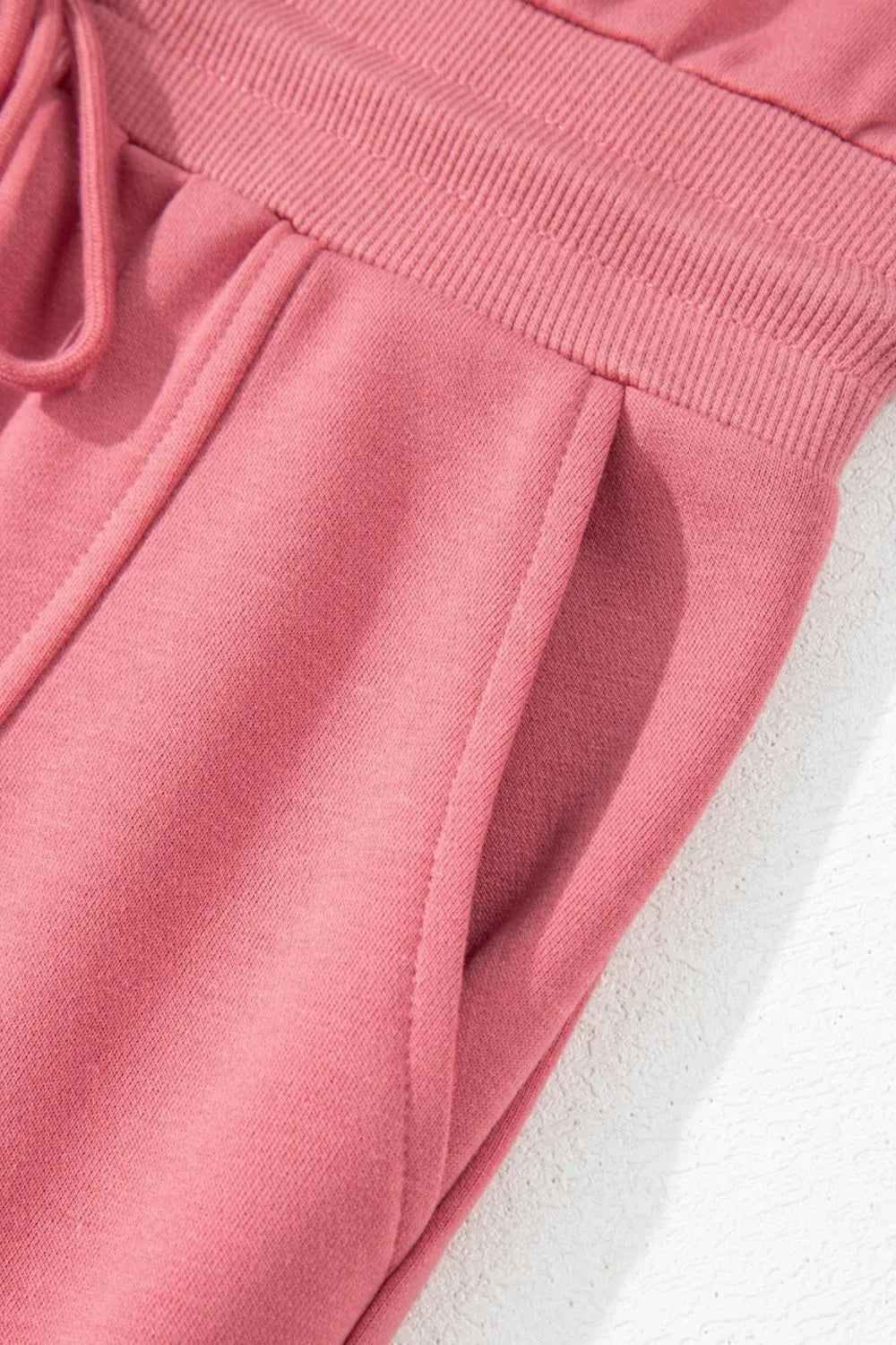 French Terry Zipped Collar Sleeveless Drawstring Waist Mini Dress.